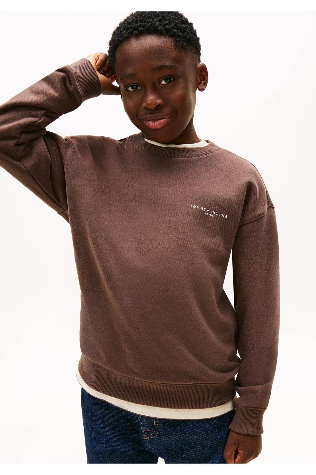 Tommy Hilfiger Kids Linear Brushed Fleece Sweatshirt