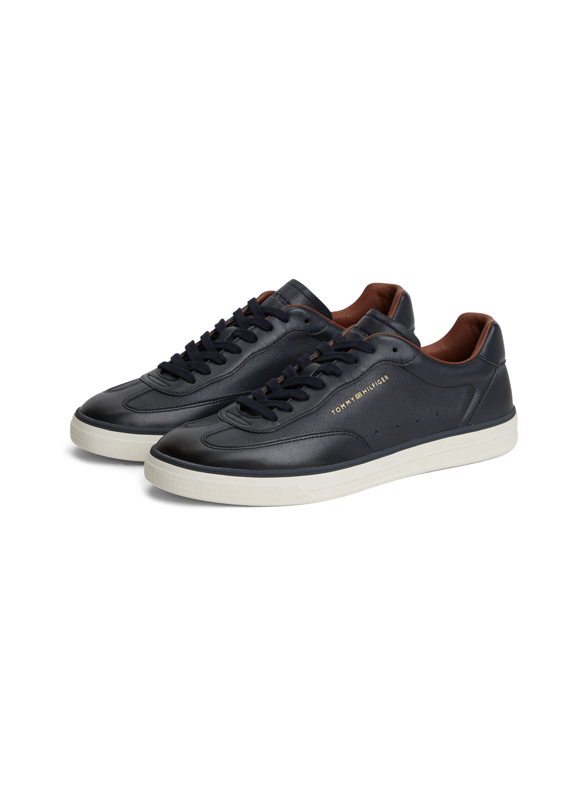 Tommy Hilfiger Saffiano Leather Trainers 06103