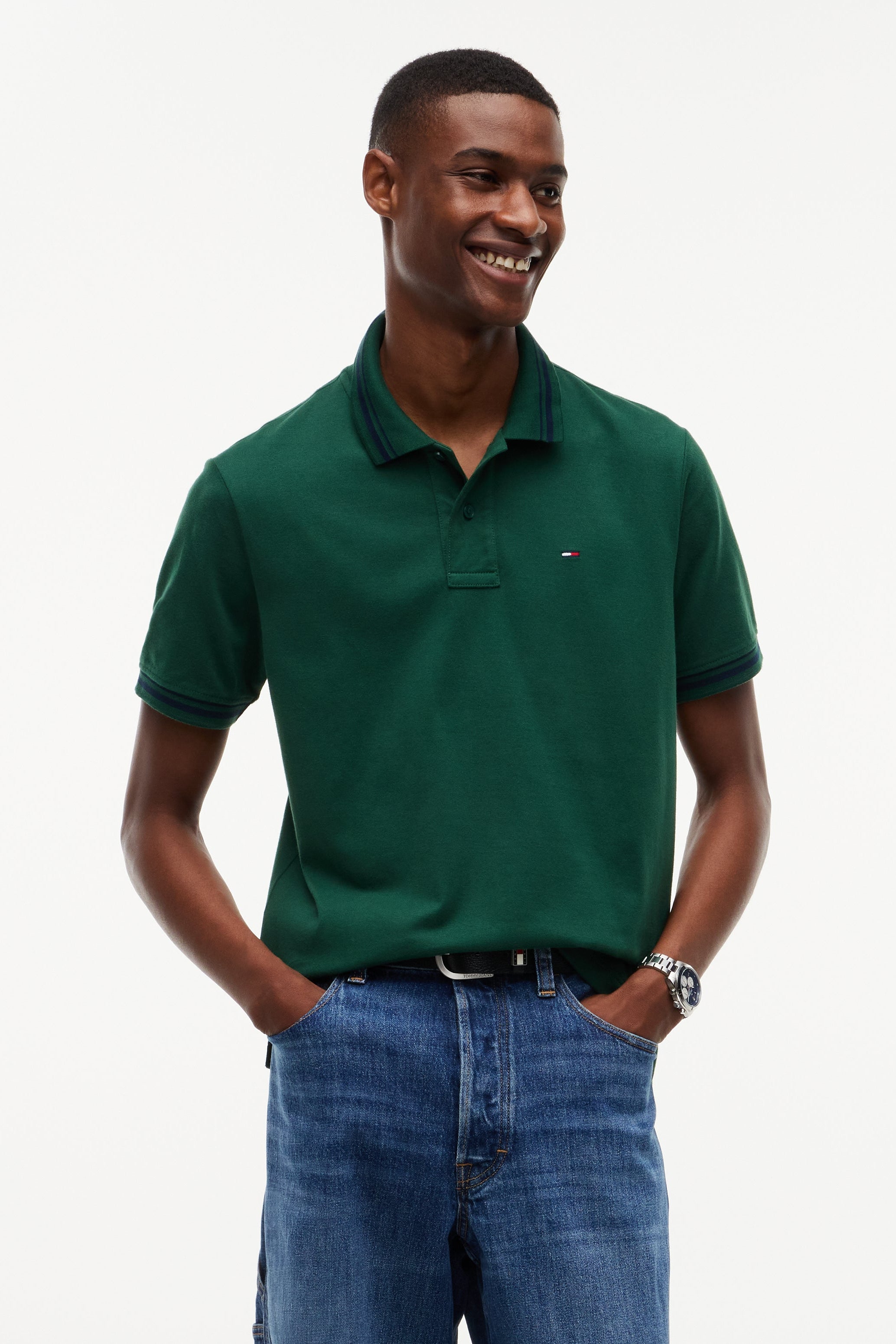 Tommy Jeans Flag Tipped Polo Shirt 22700