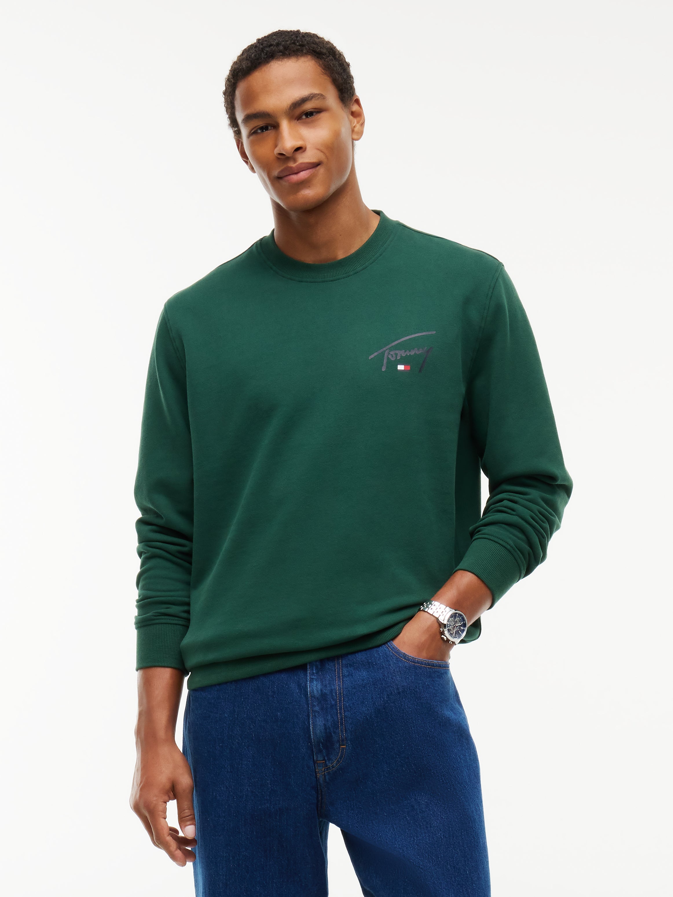 Tommy Jeans Signature Logo Crew Sweatshirt 23589