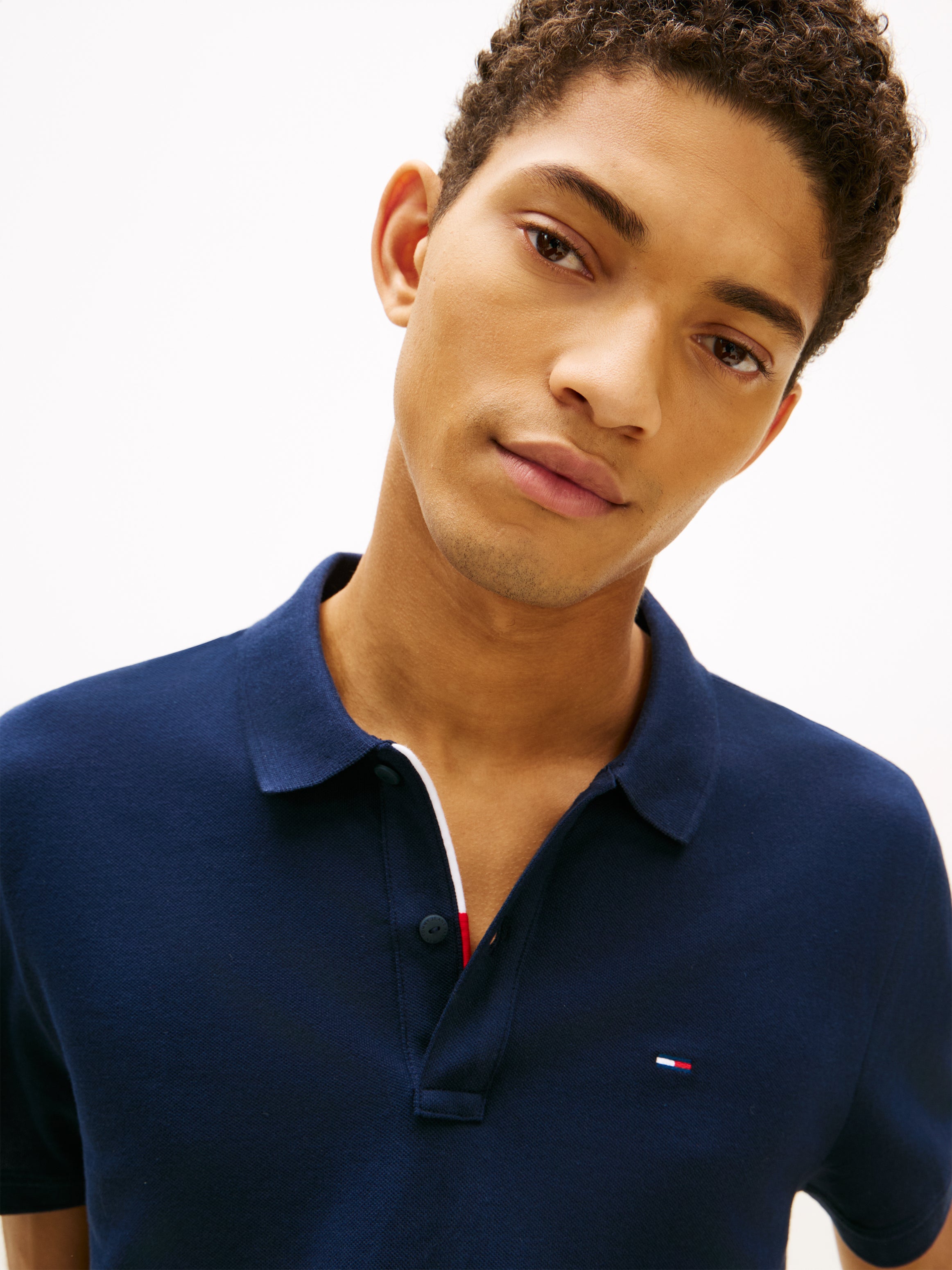 Tommy Jeans Slim Placket Flag Polo Shirt 20676