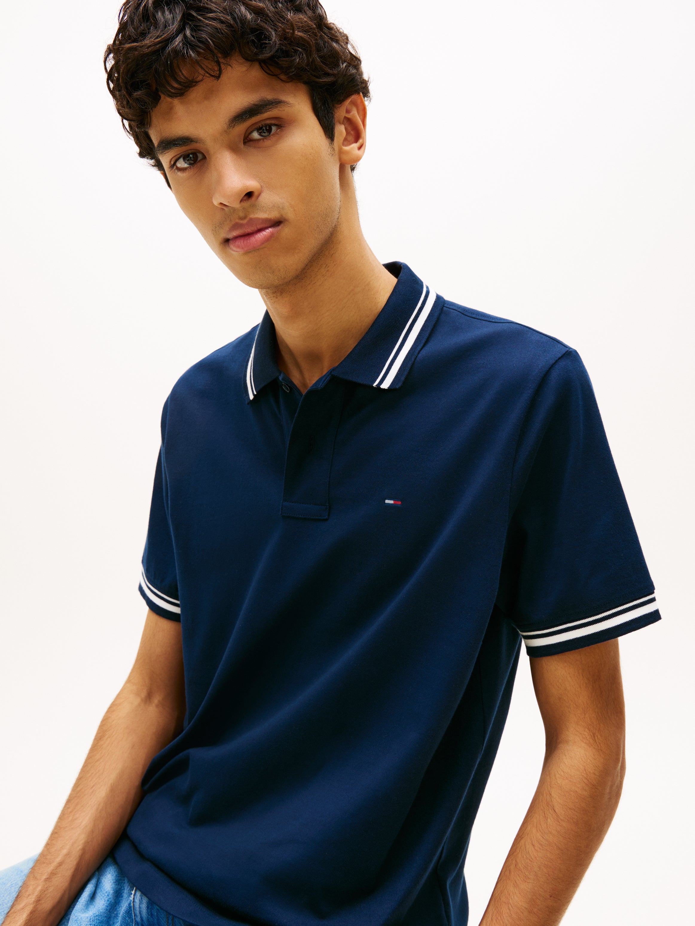 Tommy Jeans Flag Tipped Polo Shirt 22700