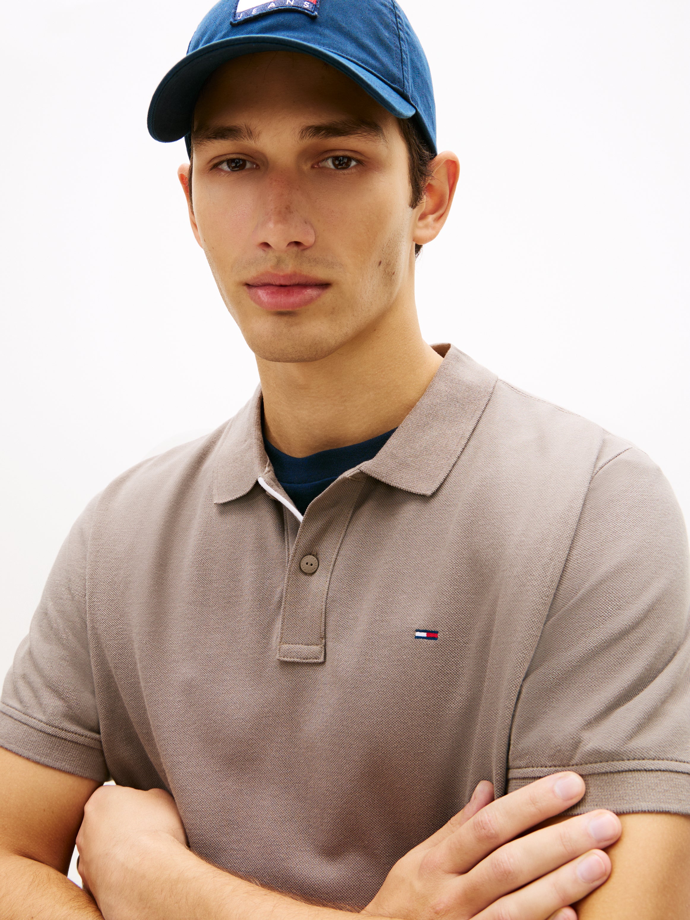 Tommy Jeans Slim Placket Flag Polo Shirt 20676