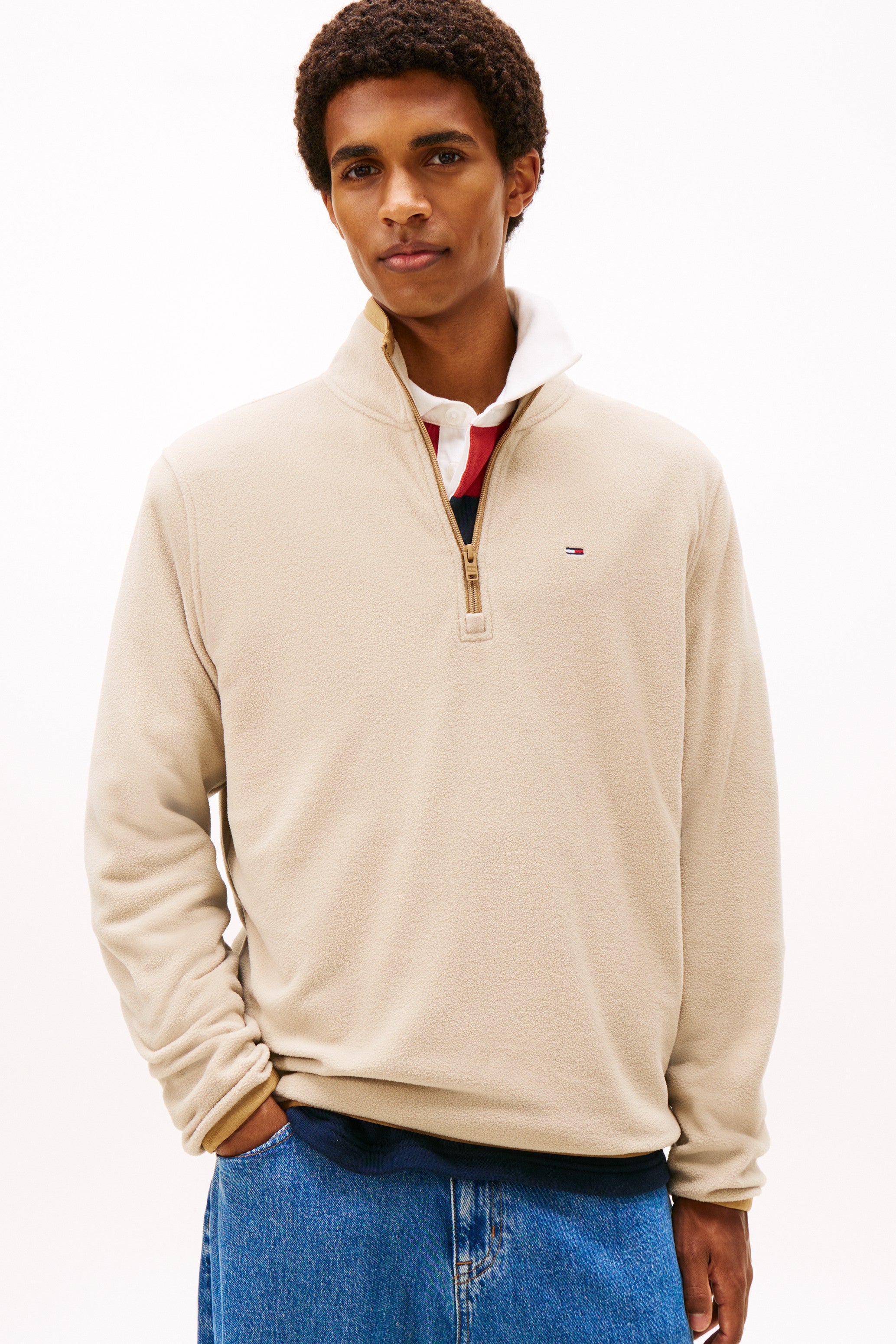 Tommy Jeans Quarter Zip Polar Fleece Jumper 22340