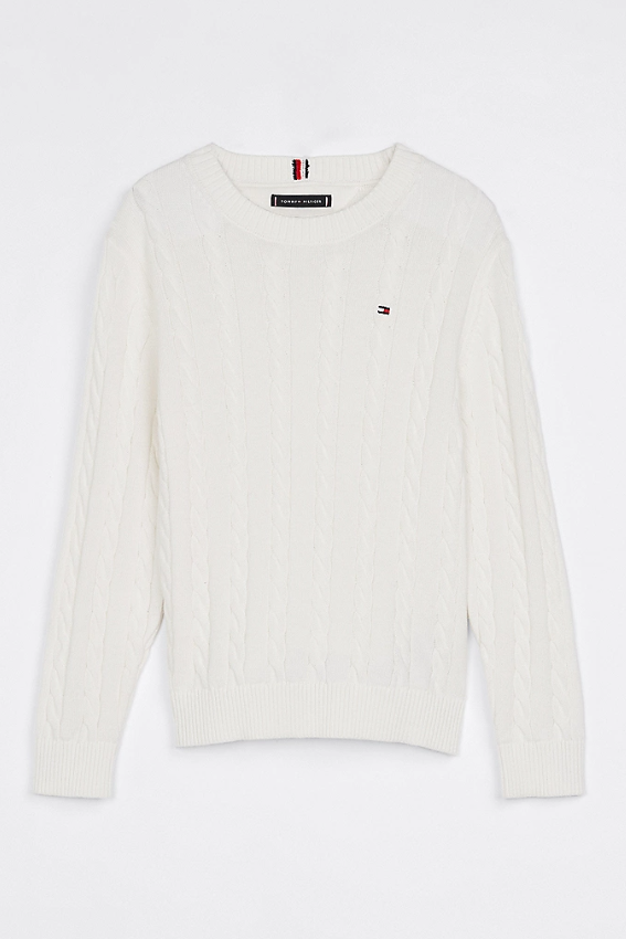 Tommy Hilfiger Kids Crew Neck Cable Sweater