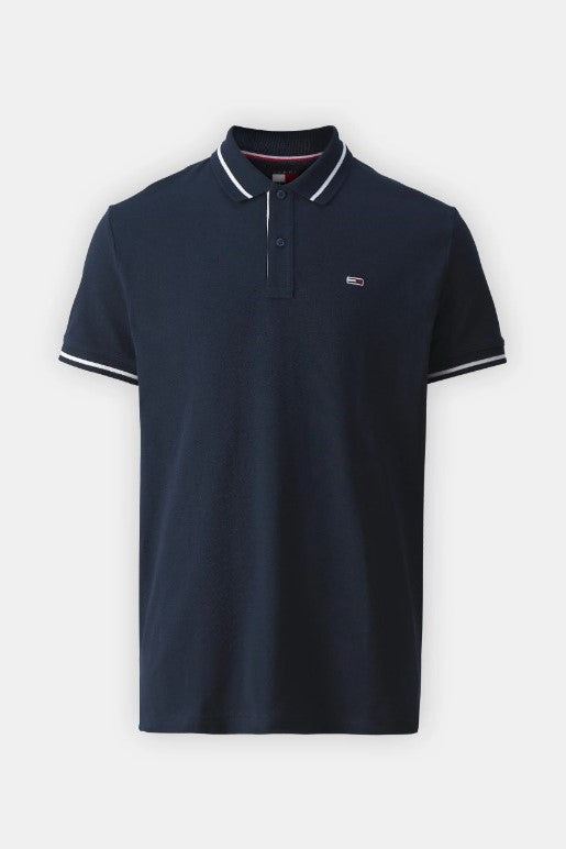 Tommy Jeans Regular Tipping Polo Shirt Navy