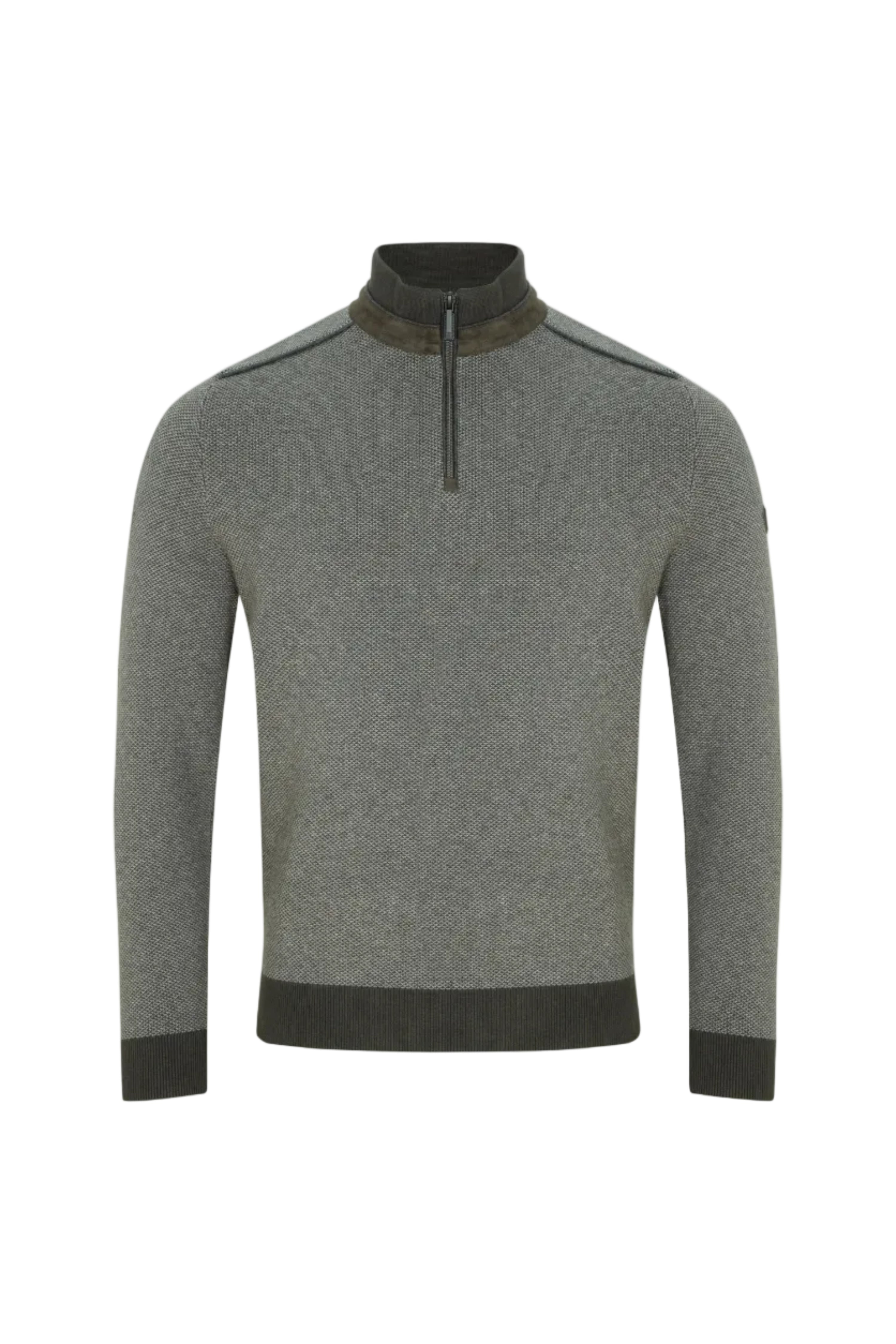 Benetti Troy Quarter Zip Textured Knit