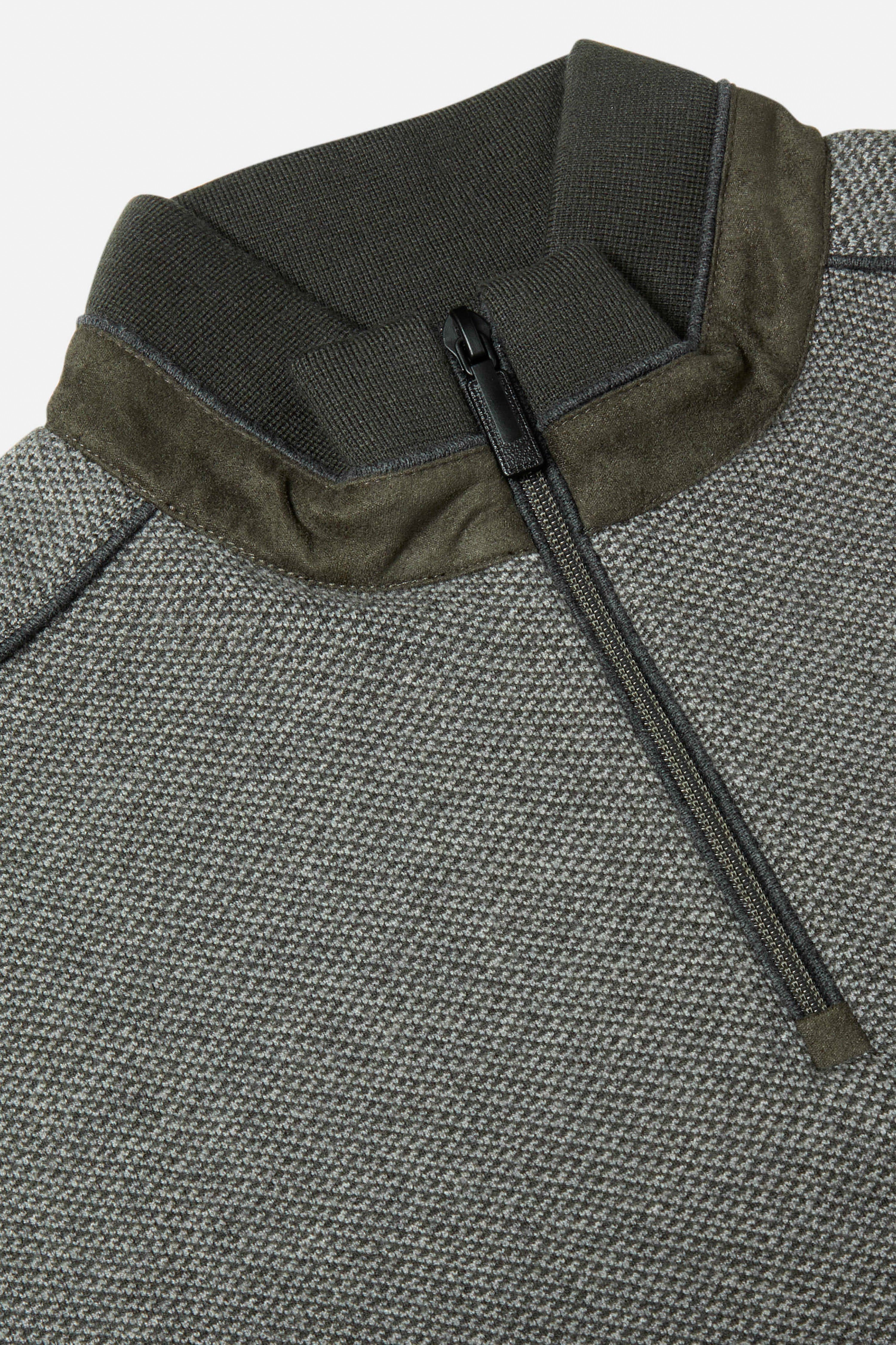 Benetti Troy Quarter Zip Textured Knit