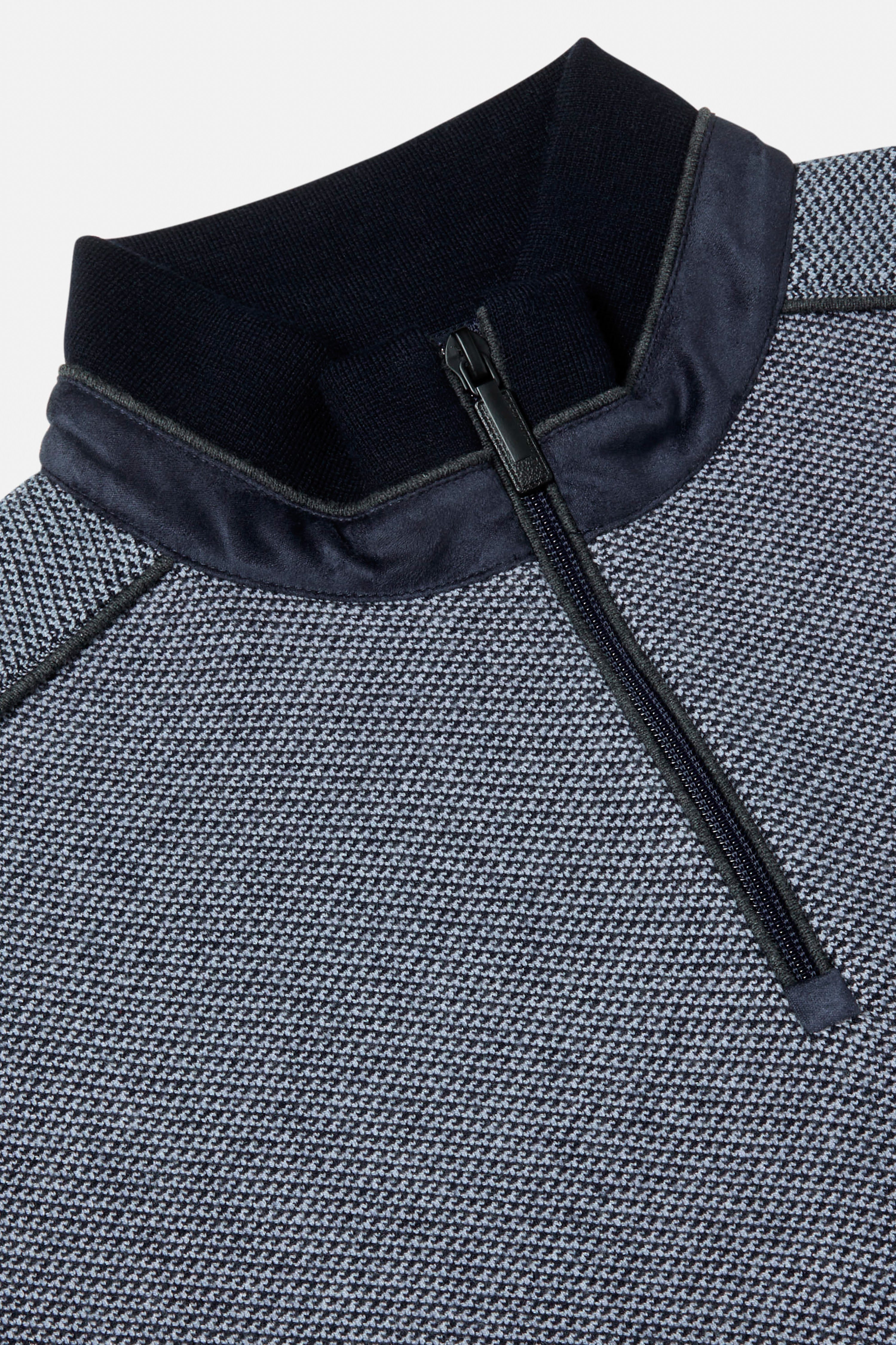Benetti Troy Quarter Zip Textured Knit