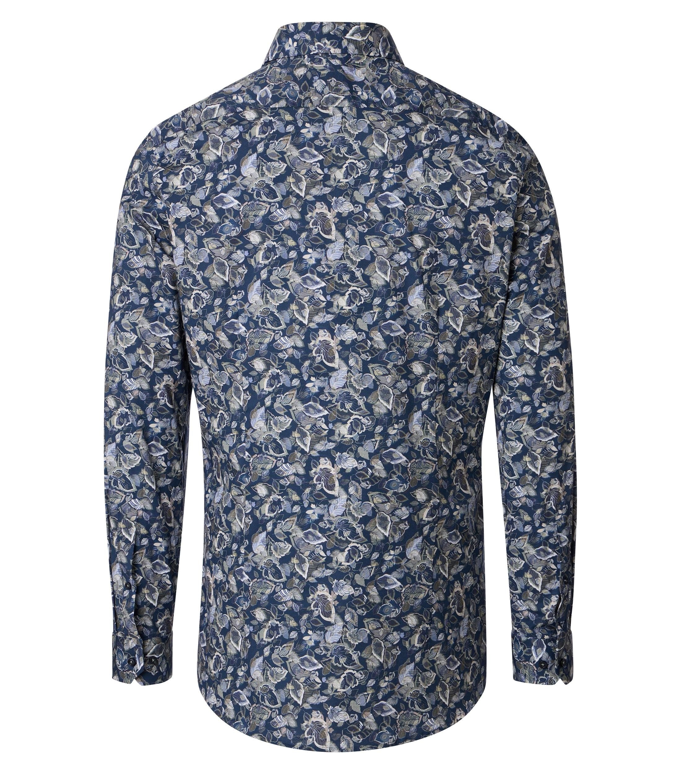 Venti Kent Body Fit Flower Print Shirt 226110160