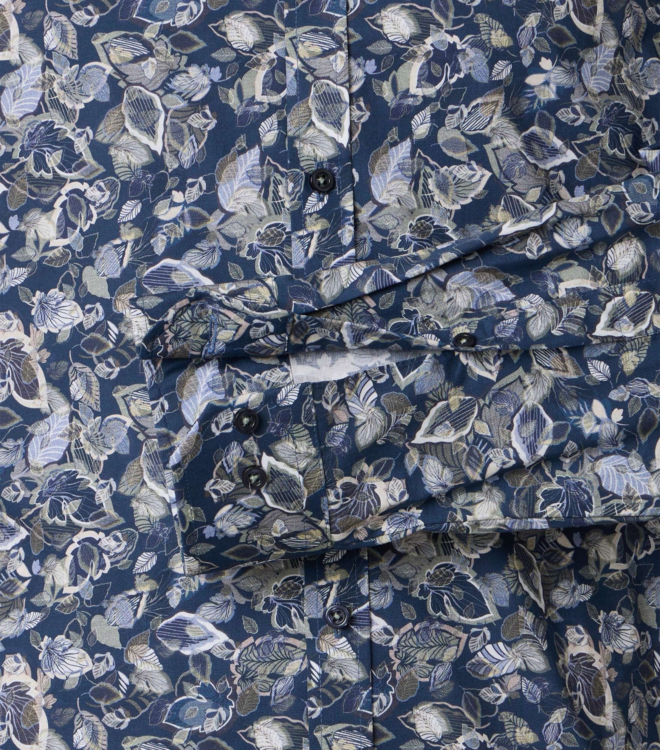 Venti Kent Body Fit Flower Print Shirt 226110160