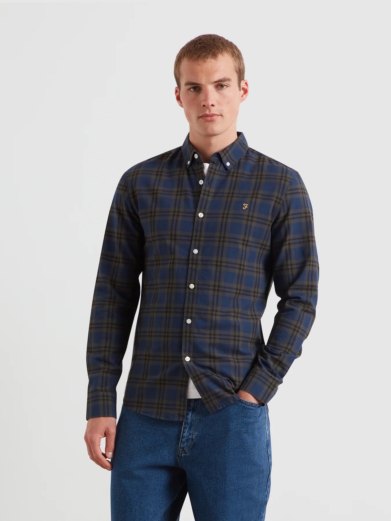Farah Brewer Organic Check Shirt