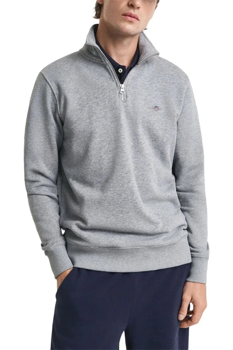 Gant Texture Herringbone Half Zip Sweater 2067093