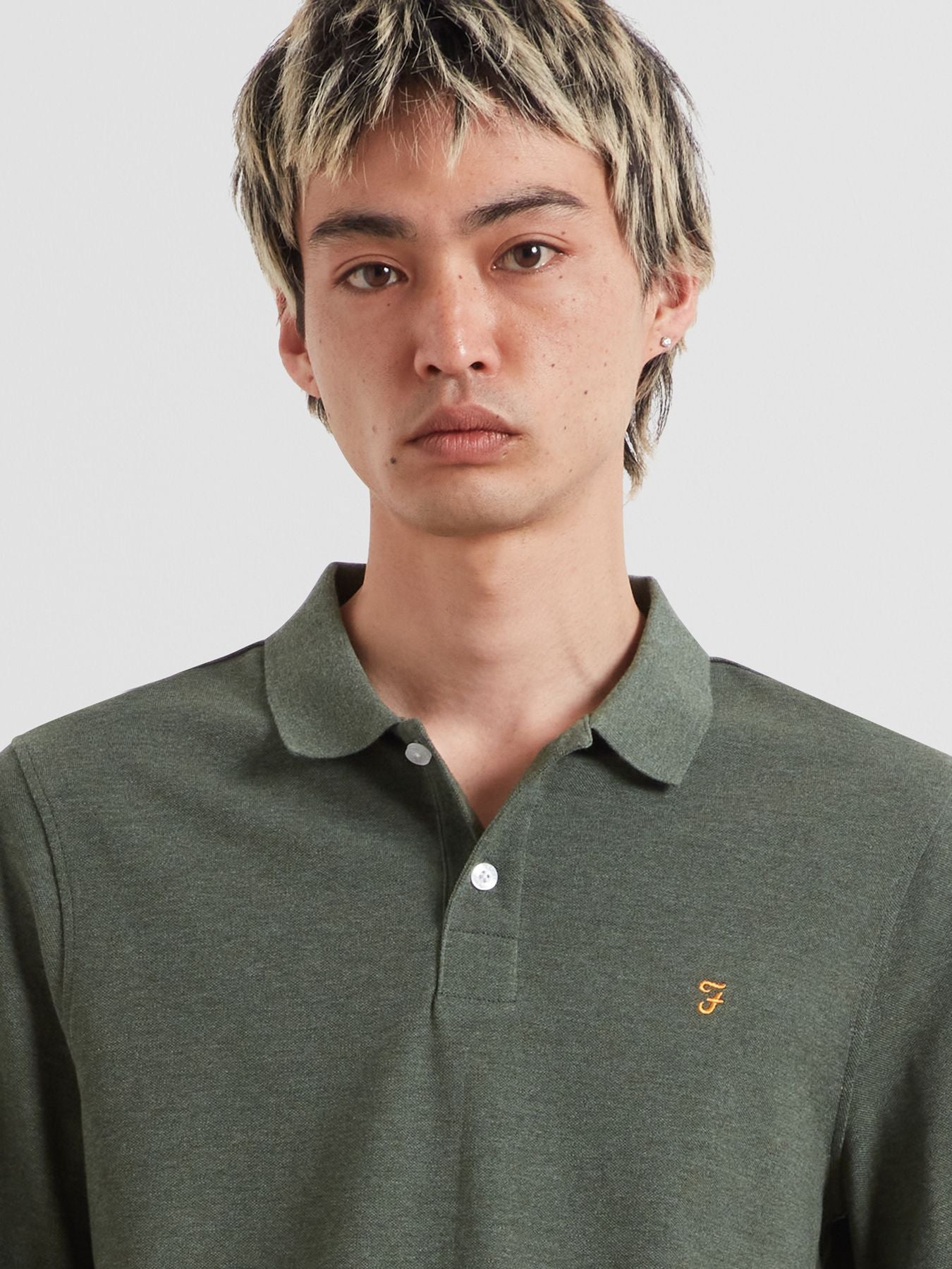 Farah Cunningham Long Sleeve Polo Shirt