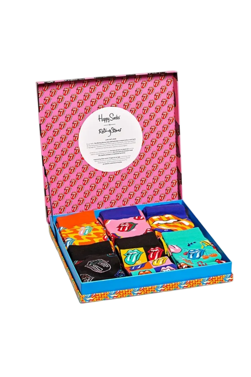 Happy Socks Rolling Stones 6 Pack Box Set