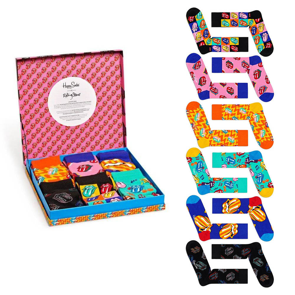 Happy Socks Rolling Stones 6 Pack Box Set