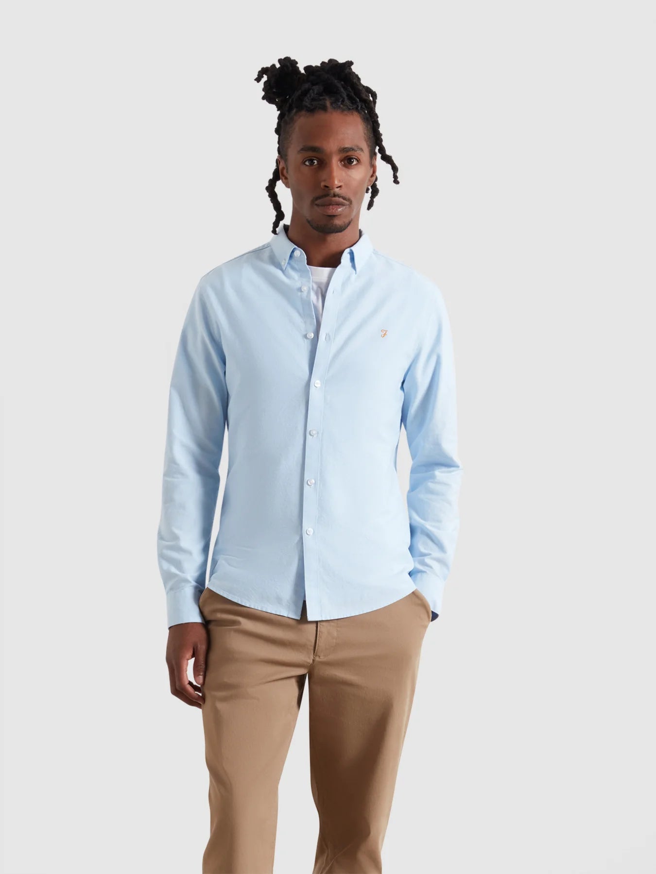 Farah Brewer Cotton Oxford Slim Fit Shirt