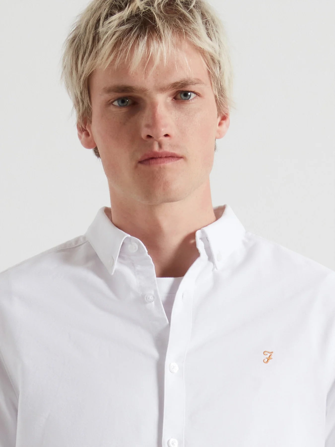 Farah Brewer Cotton Oxford Slim Fit Shirt