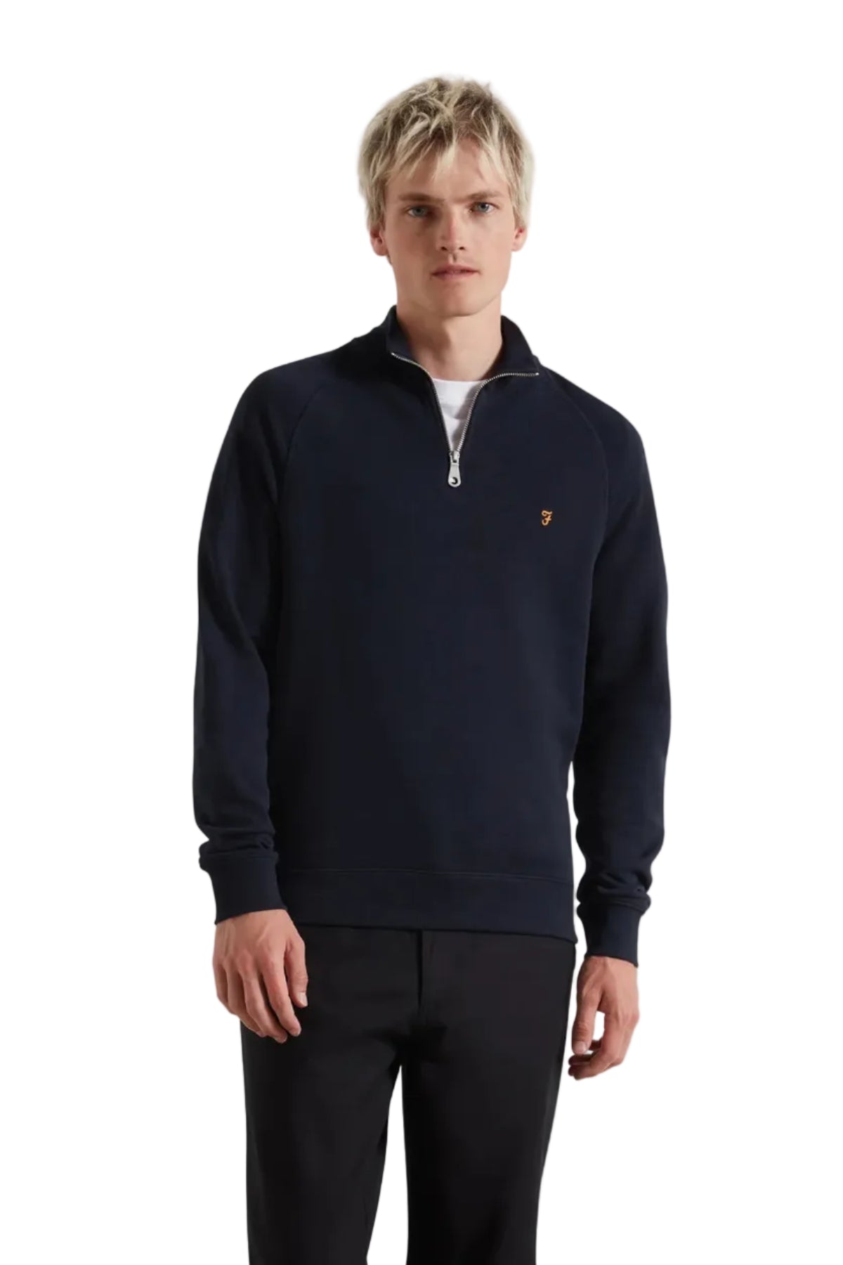 Farah Jim Cotton Quarter Zip Sweatshirt