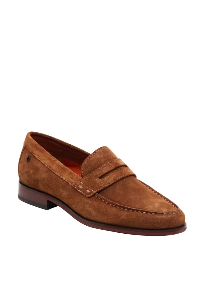 Base London Slate Suede Penny Loafer 44011