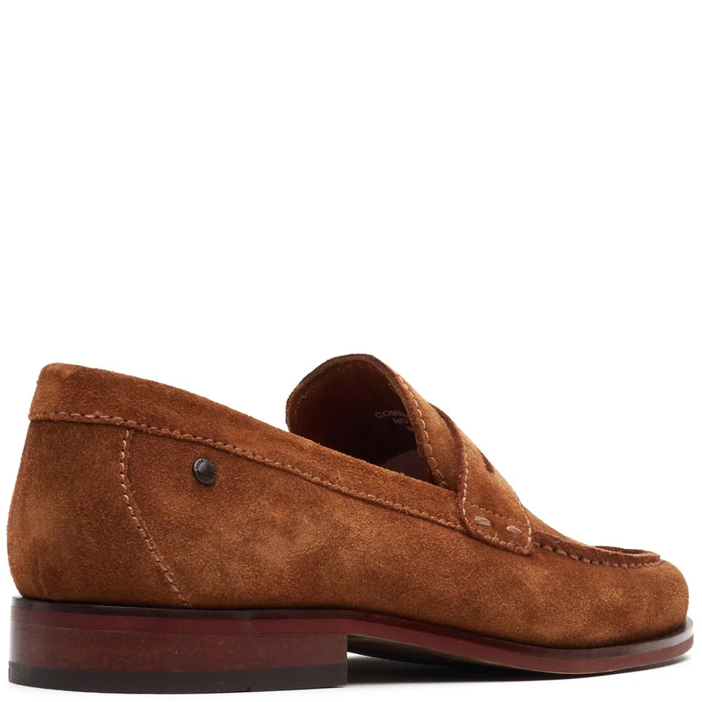 Base London Slate Suede Penny Loafer 44011