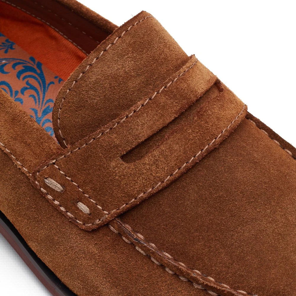Base London Slate Suede Penny Loafer 44011