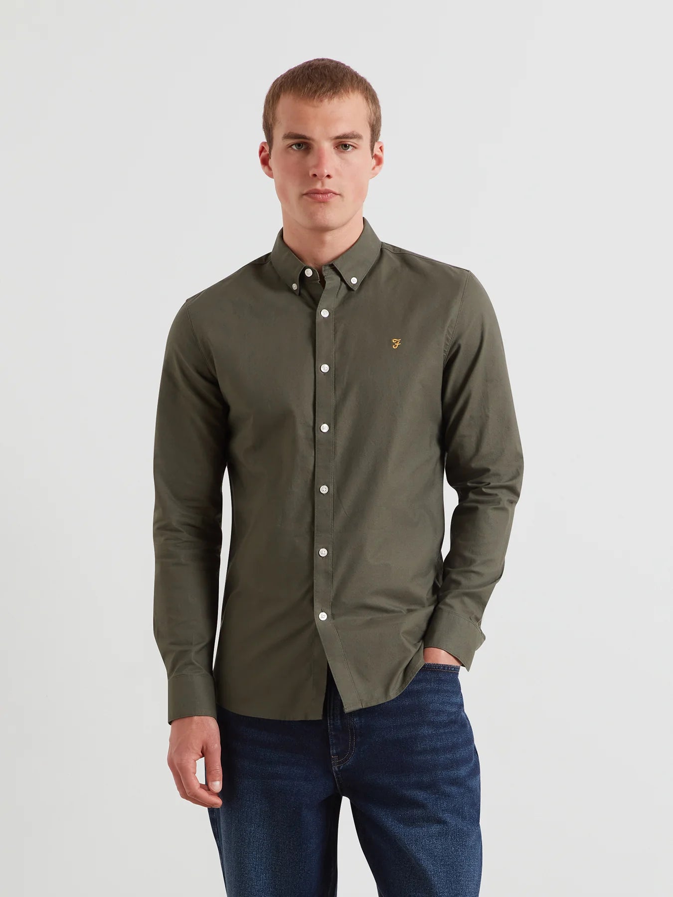 Farah Brewer Cotton Oxford Shirt