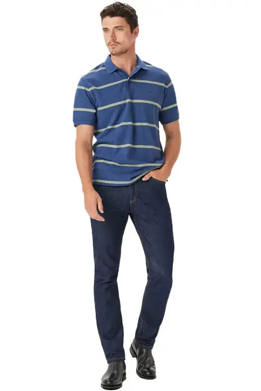 RM Williams Rod Stripe Polo Shirt