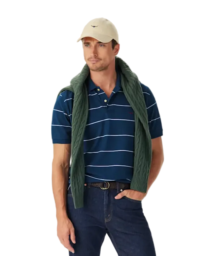 RM Williams Albany Stripe Polo Shirt