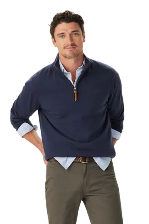 RM Williams Ernest 1/4 Zip Merino Wool Knit