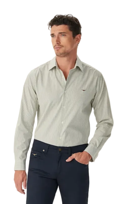RM Williams Sommers Poplin Stripe Shirt