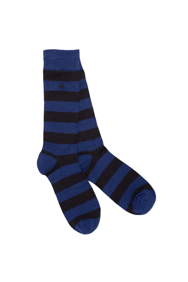 Swole Panda Bamboo Socks SP091 Charcoal Striped