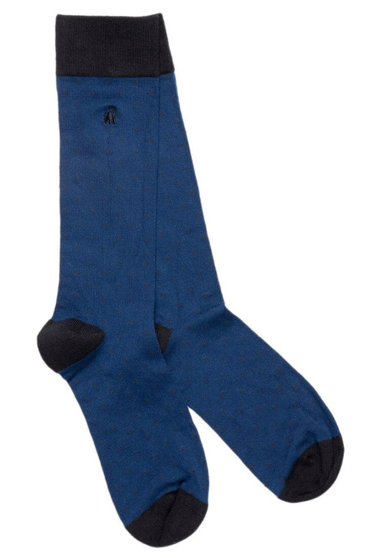 Swole Panda Spotted Royal Blue Bamboo Socks SP332