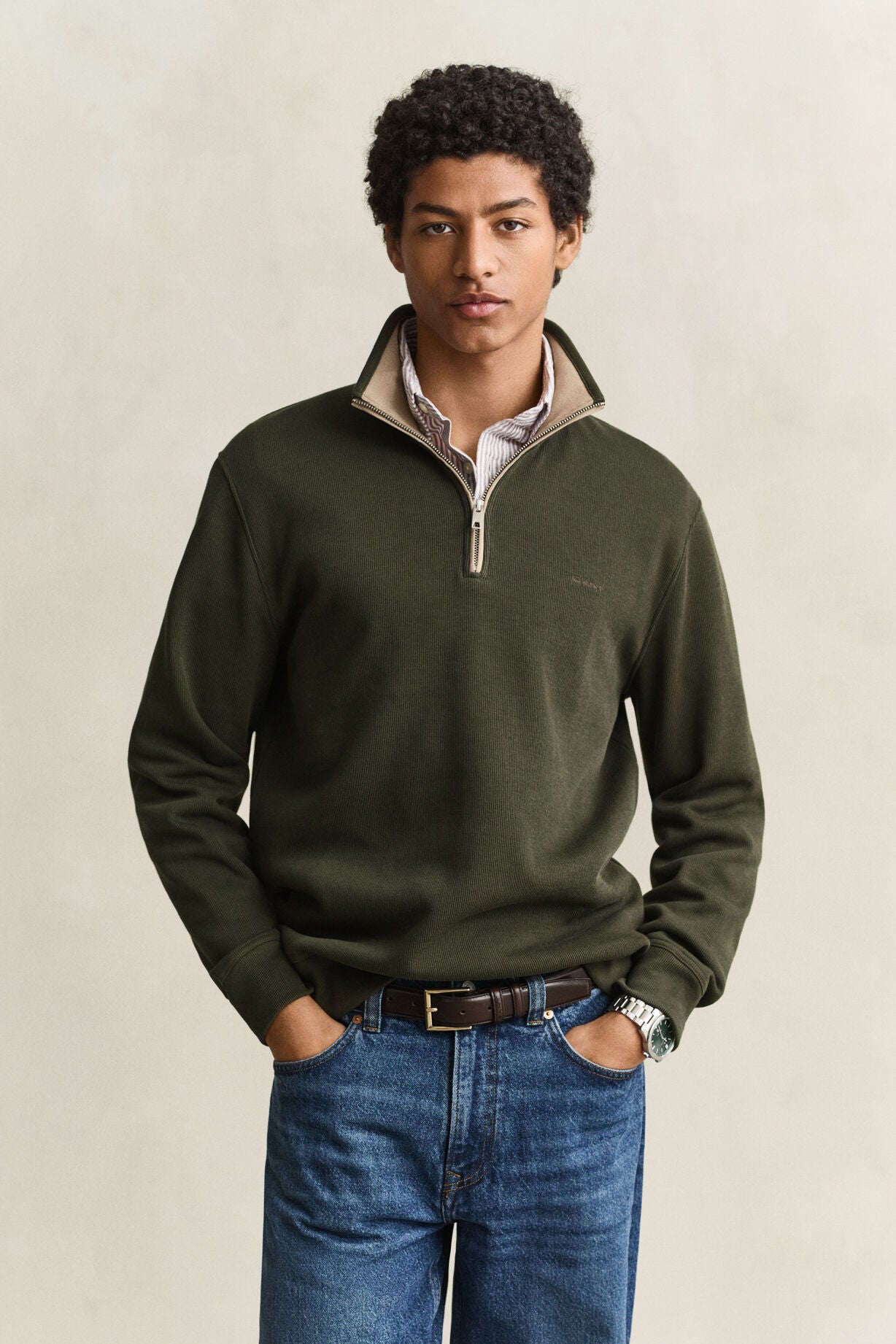 Gant Sacker Rib Half-Zip Sweatshirt 2067160