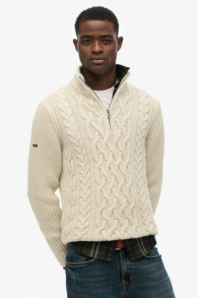 Superdry Jacob Cable Half Zip Knit M6110698A