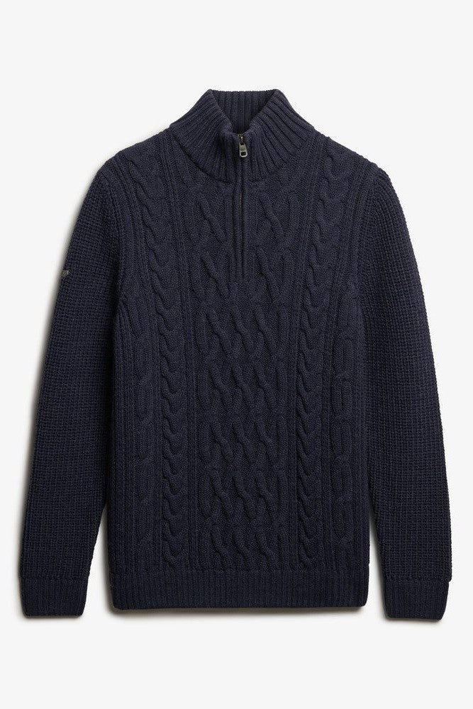 Superdry Jacob Cable Half Zip Knit M6110698A