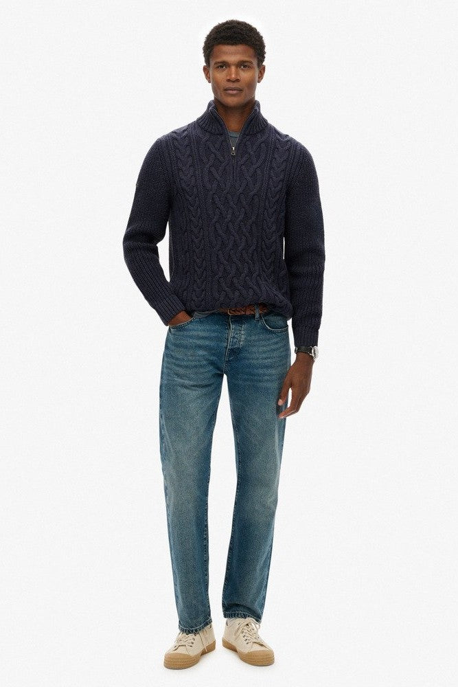 Superdry Jacob Cable Half Zip Knit M6110698A